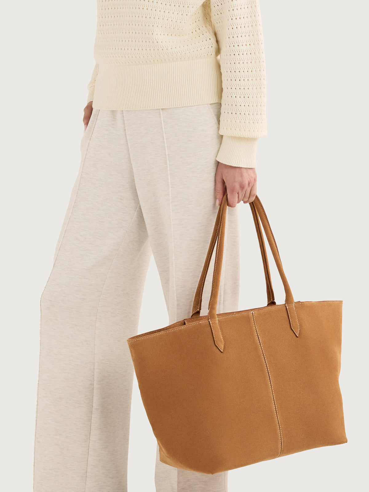 Louey Tote Bag Medium Suede - Premium Everyday Tote | Varley Special Offer