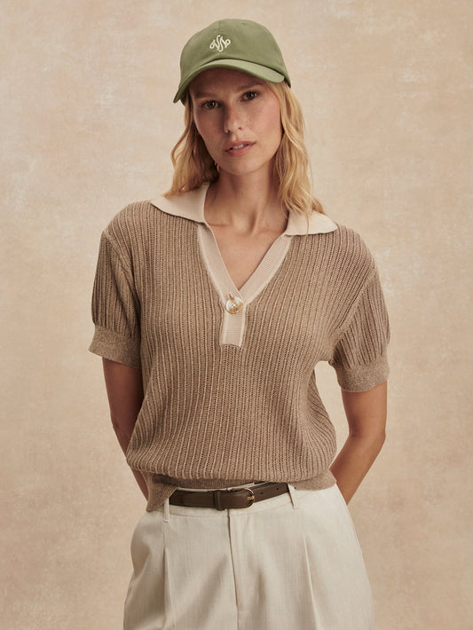 Perrine Knit Polo Shirt | Varley Trusted
