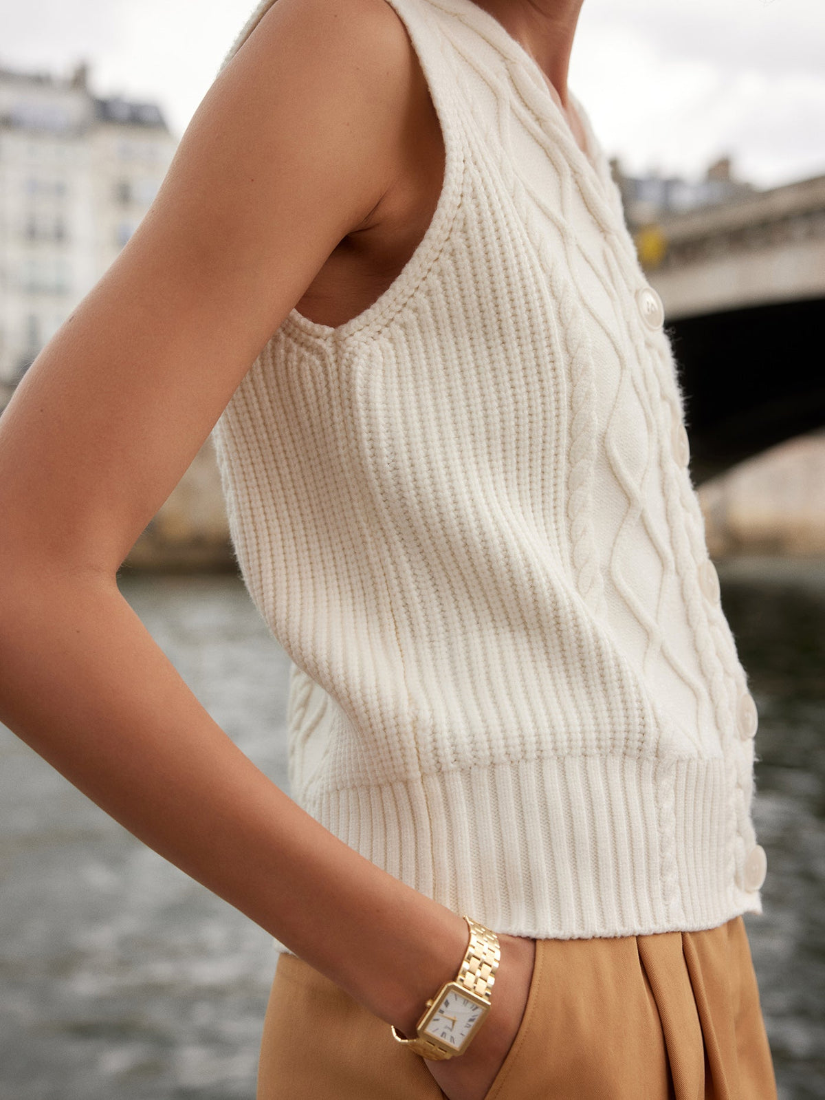 Tatyana Cable Knit Vest | Varley Best Price