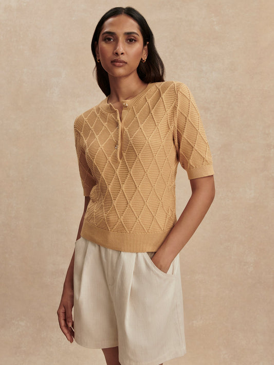Merryn Diamond Knit Top | Varley Exclusive
