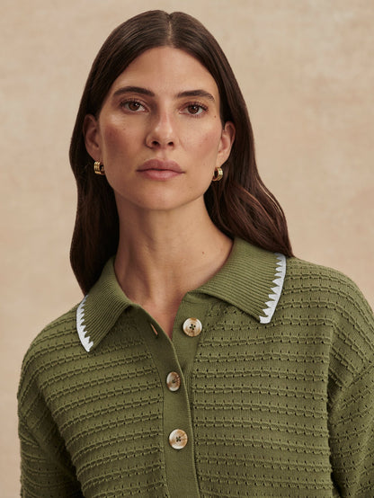 Guilia Polo Knit Top | Varley Essential