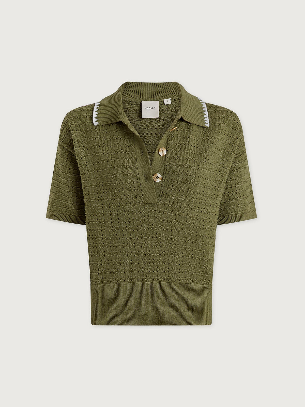 Guilia Polo Knit Top | Varley Essential