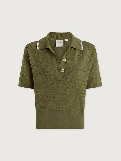 Guilia Polo Knit Top | Varley Essential