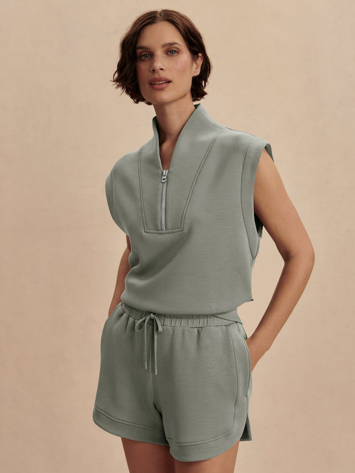 Loretta Half-Zip Sleeveless Sweat | VARLEY US | Varley Hot Sale