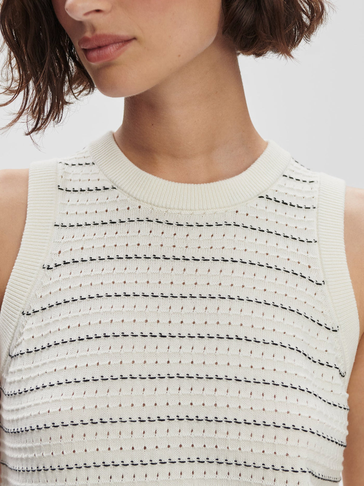 Mindy Contrast Stitch Knit Dress | Varley Trending