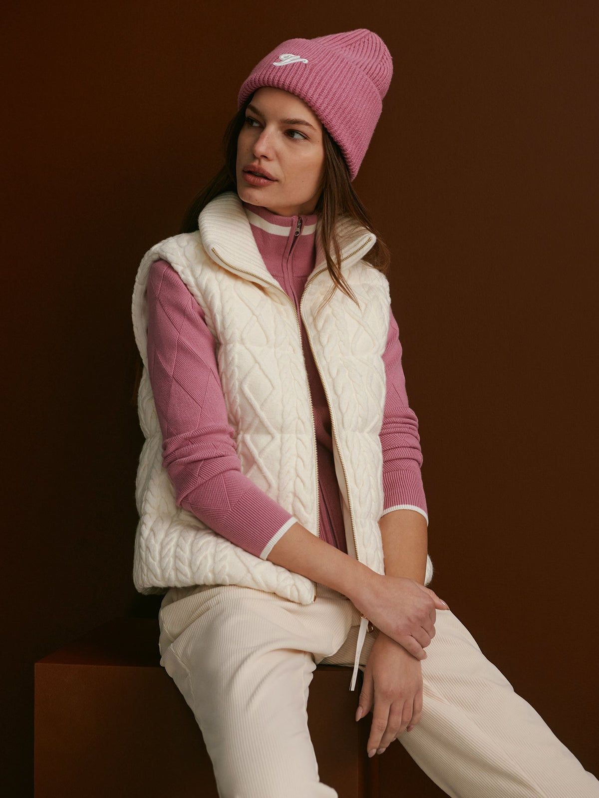 Irina Cable Knit Gilet | Varley Best Price