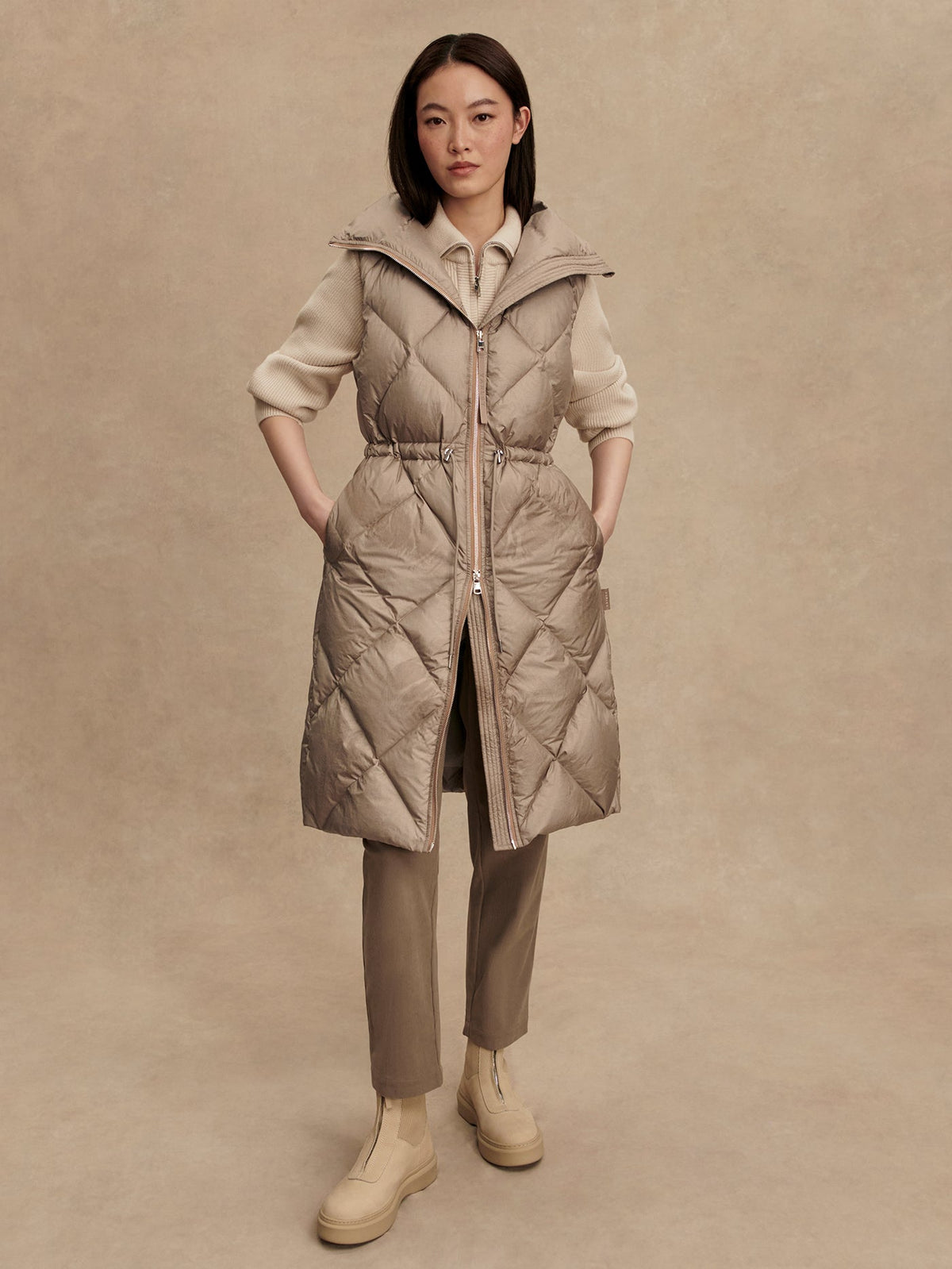 Navine Long Down Gilet | Varley Special Offer