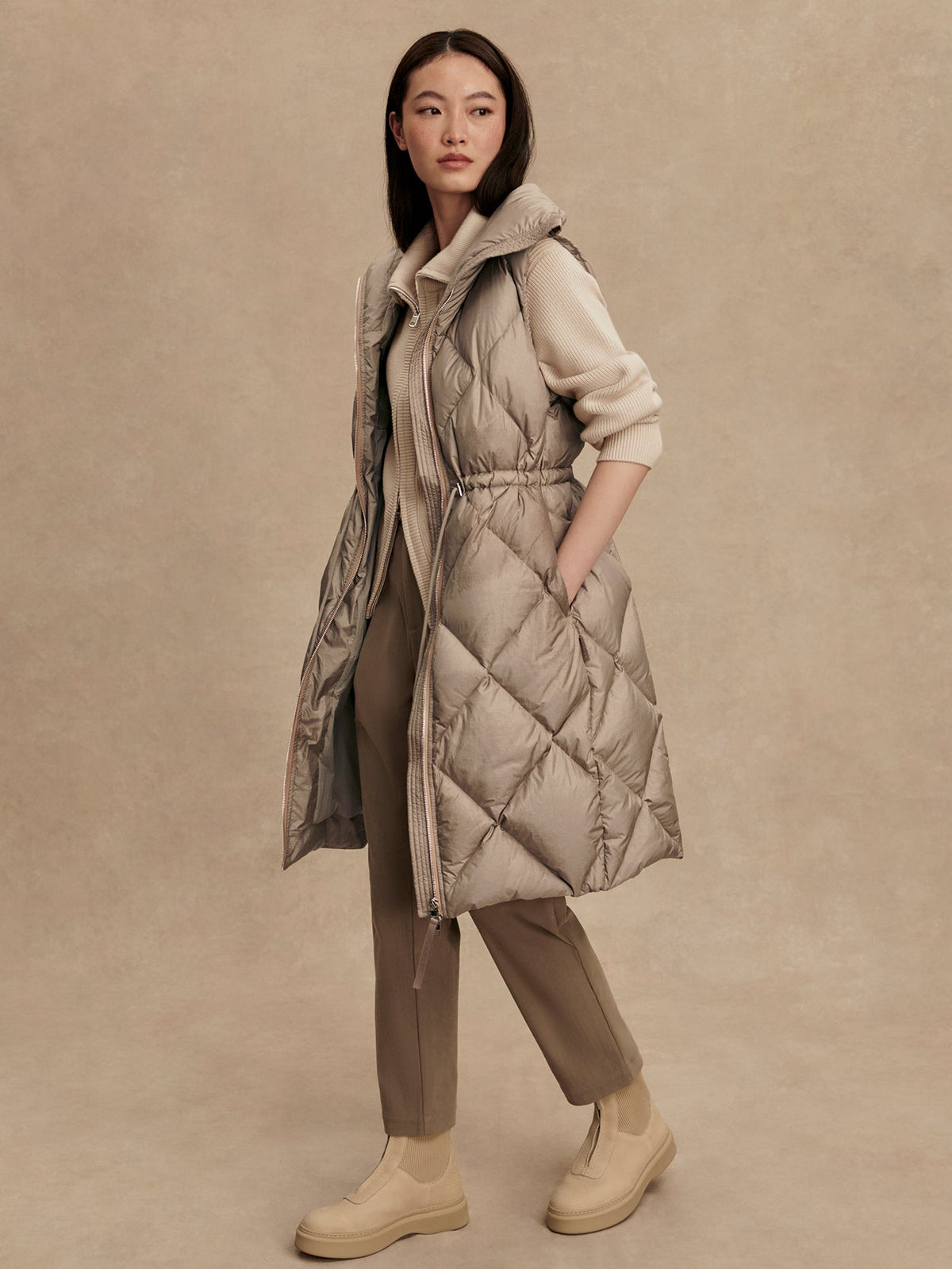 Navine Long Down Gilet | Varley Special Offer