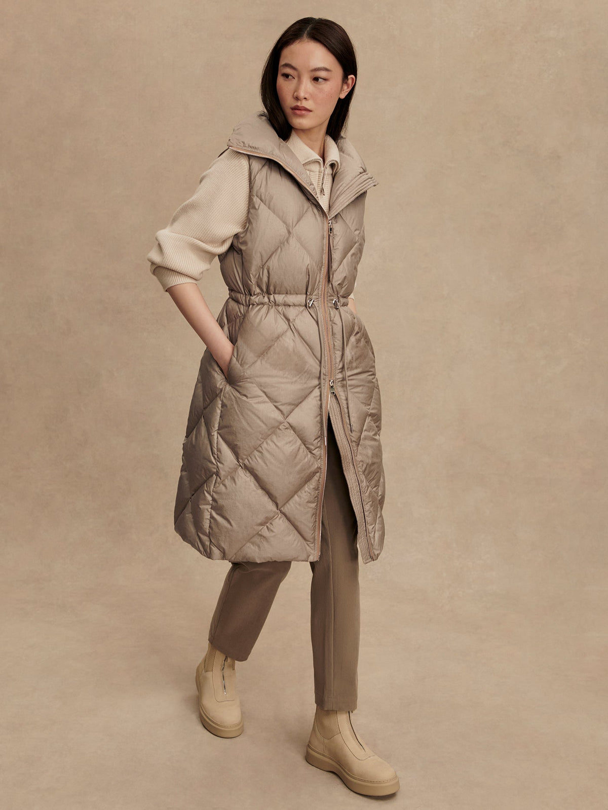 Navine Long Down Gilet | Varley Special Offer