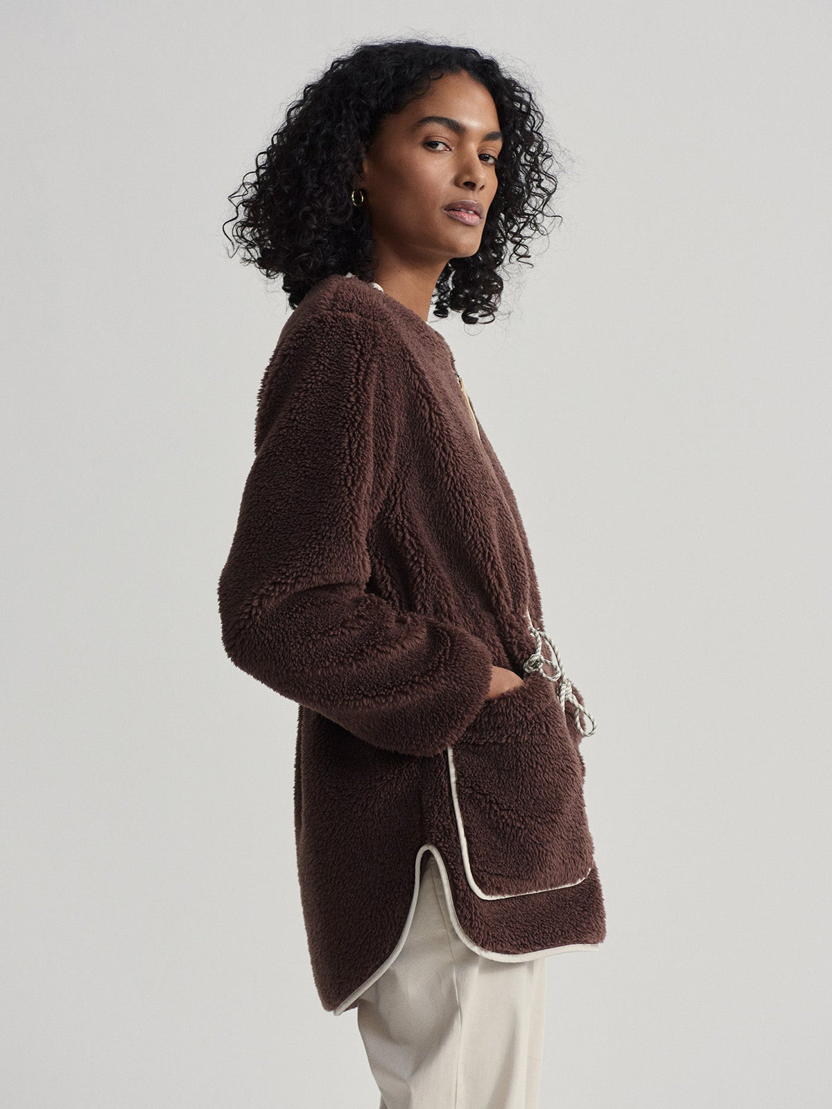 Angelina Sherpa Coat | Varley Trending