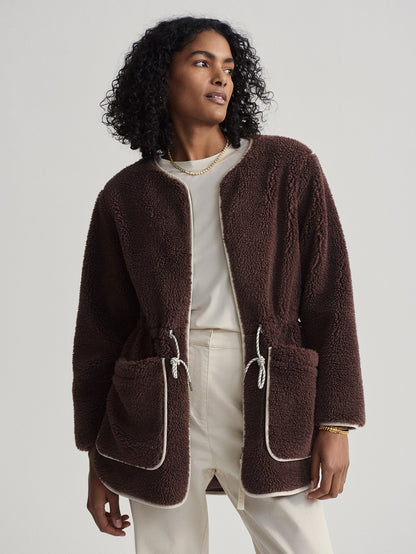 Angelina Sherpa Coat | Varley Trending