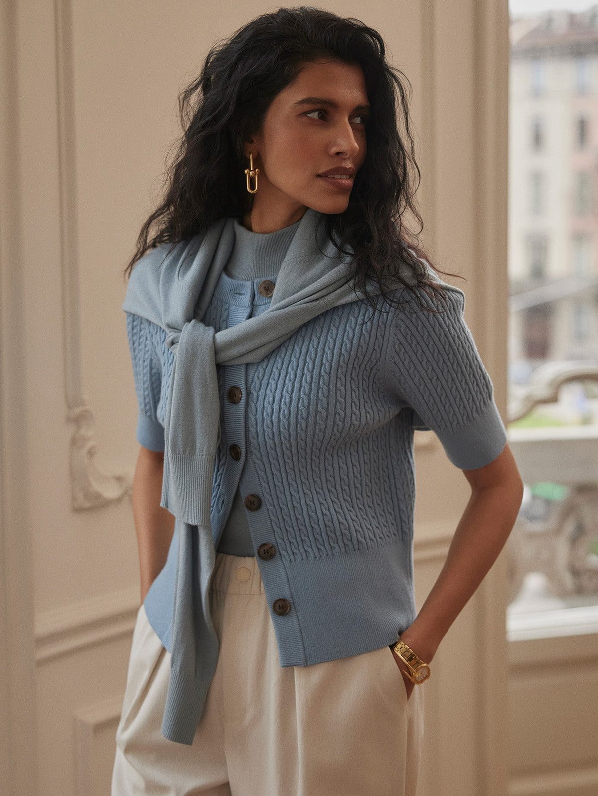 Rhys Short Sleeve Cardigan | Varley Latest