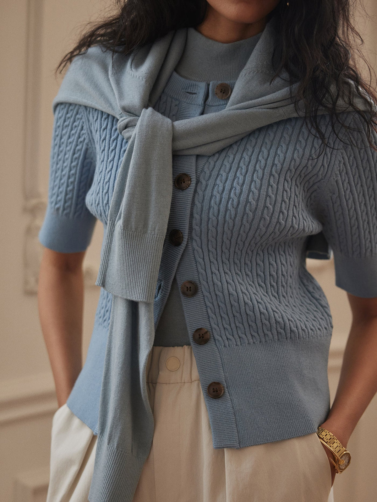Rhys Short Sleeve Cardigan | Varley Latest