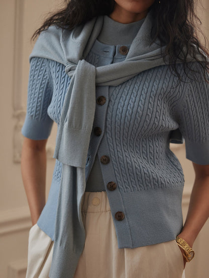 Rhys Short Sleeve Cardigan | Varley Latest