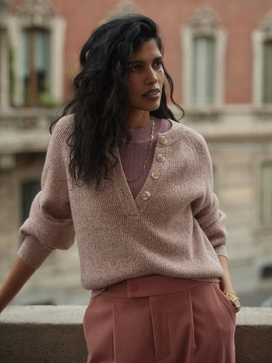 Kennings Half Button Knit | Varley Trending