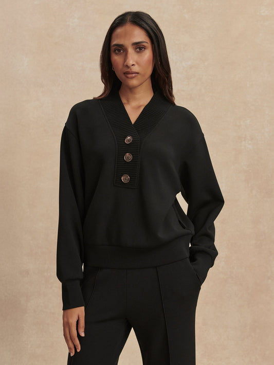 Lucine Button Front Sweat | Varley Smart Buy