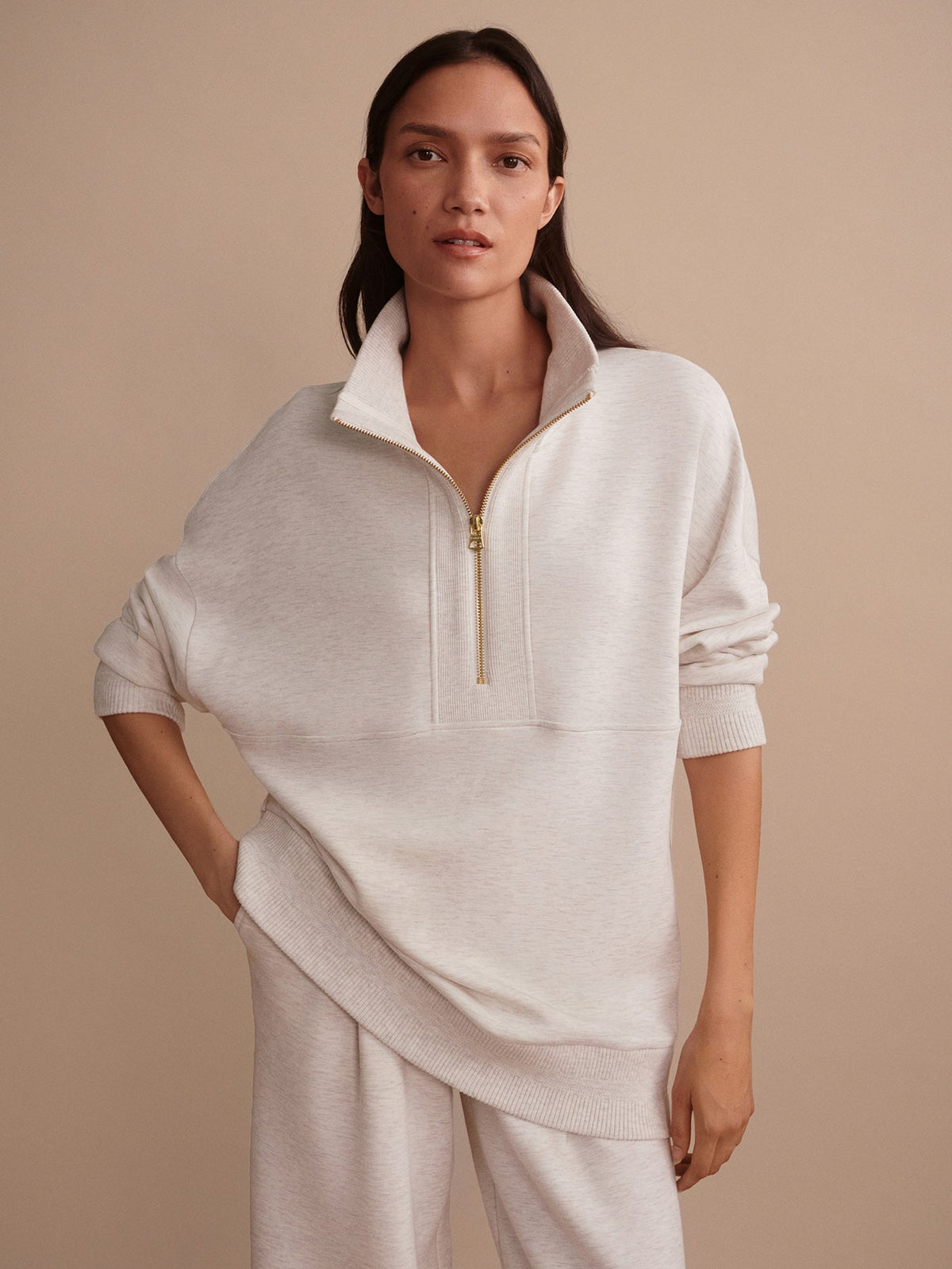 Molly Half Zip Longline Sweat | Varley Featured