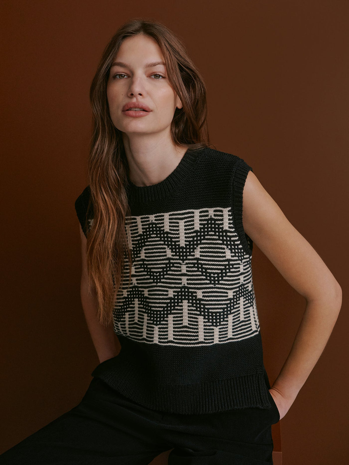 Oline Fairisle Knit Vest | Varley Customer Favorite