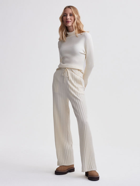 Simeon Wide Rib Knit Trouser | Varley Signature