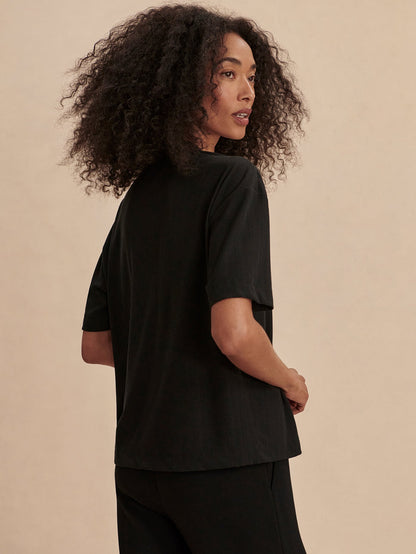Kasey Mock Placket Rib Tee | Varley Latest
