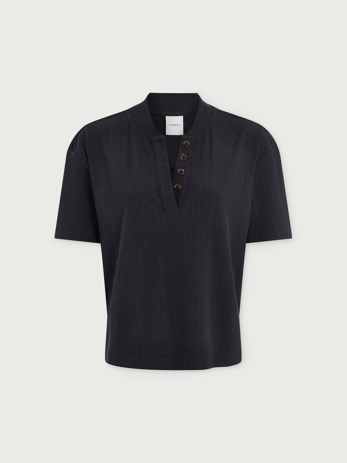 Kasey Mock Placket Rib Tee | Varley Latest