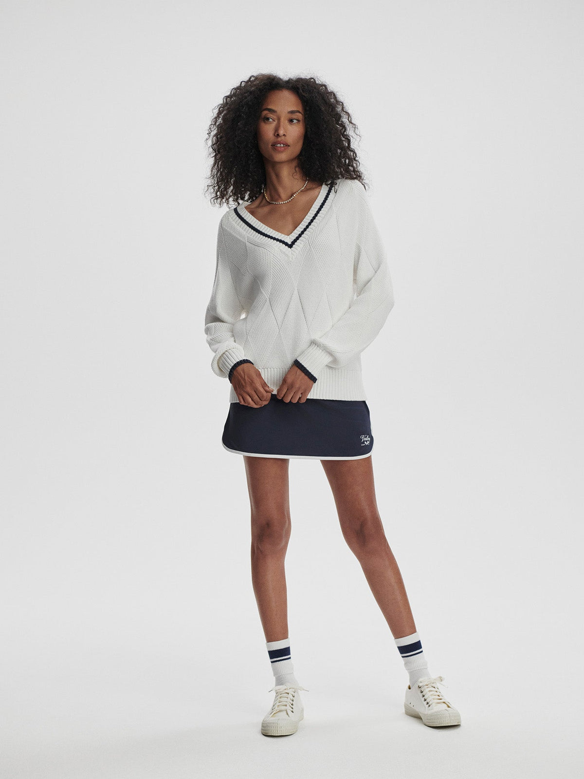 Ray Diamond V-Neck Knit | Varley Trusted