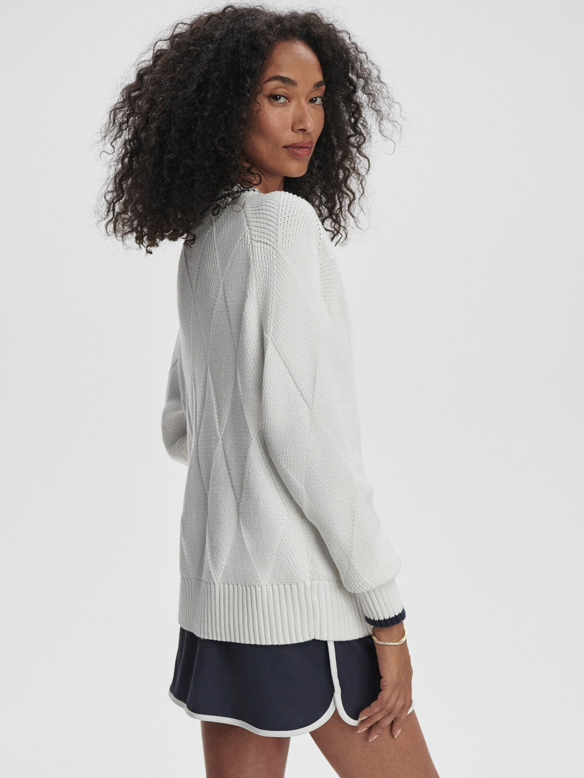 Ray Diamond V-Neck Knit | Varley Trusted