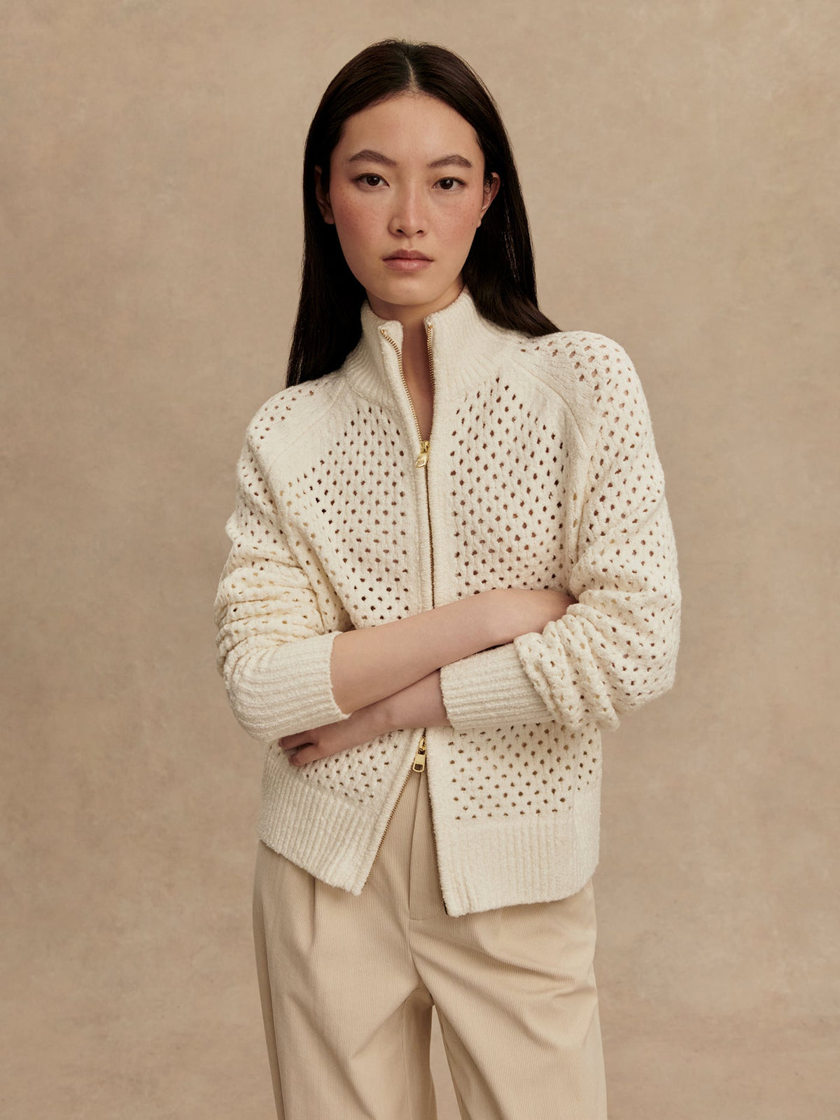 Mandy Boucle Knit Jacket | Varley Latest