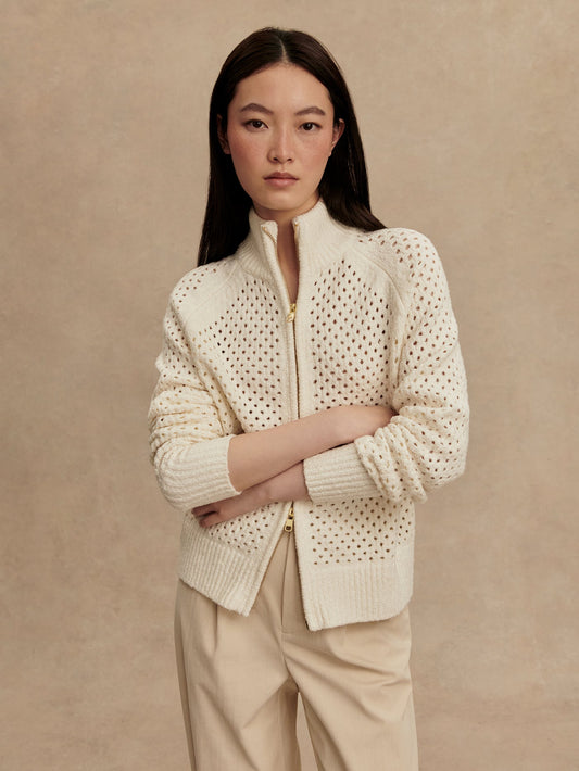 Mandy Boucle Knit Jacket | Varley Latest