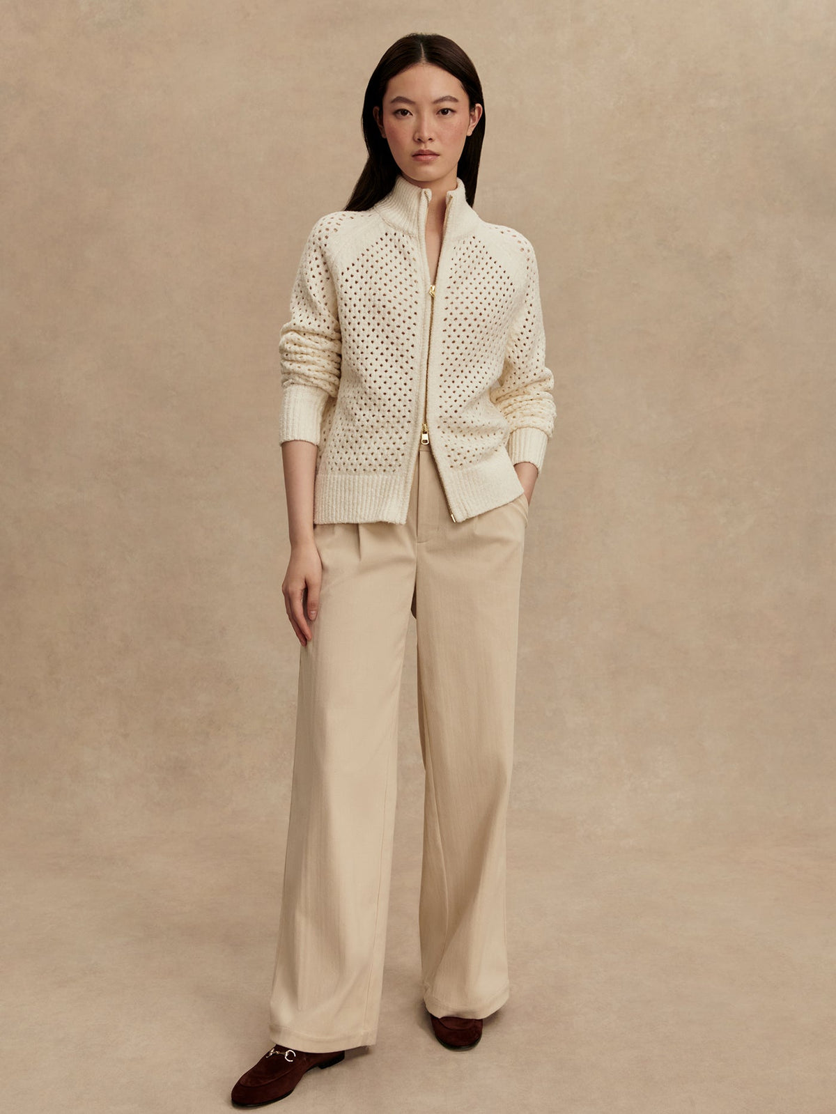 Mandy Boucle Knit Jacket | Varley Latest