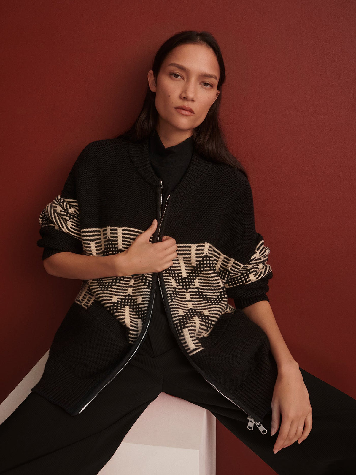 Linnea Fairisle Knit Jacket | Varley Hot Sale