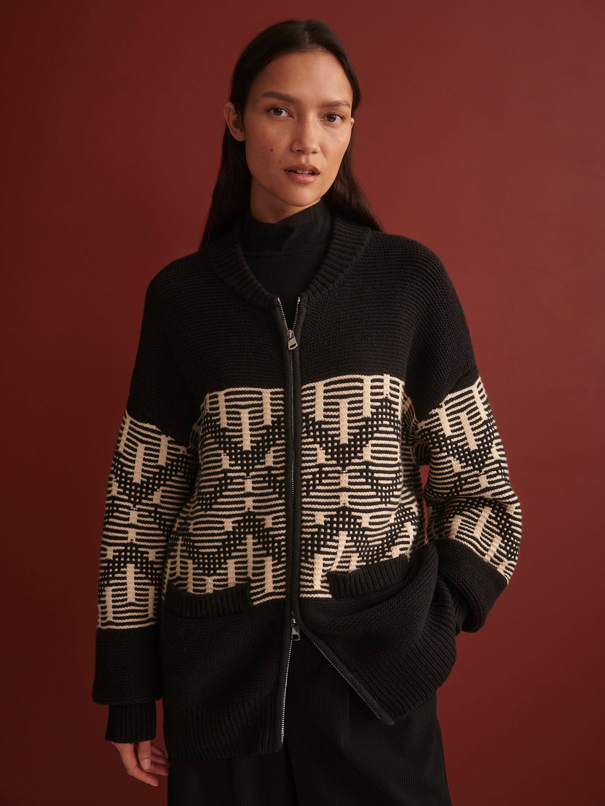 Linnea Fairisle Knit Jacket | Varley Hot Sale
