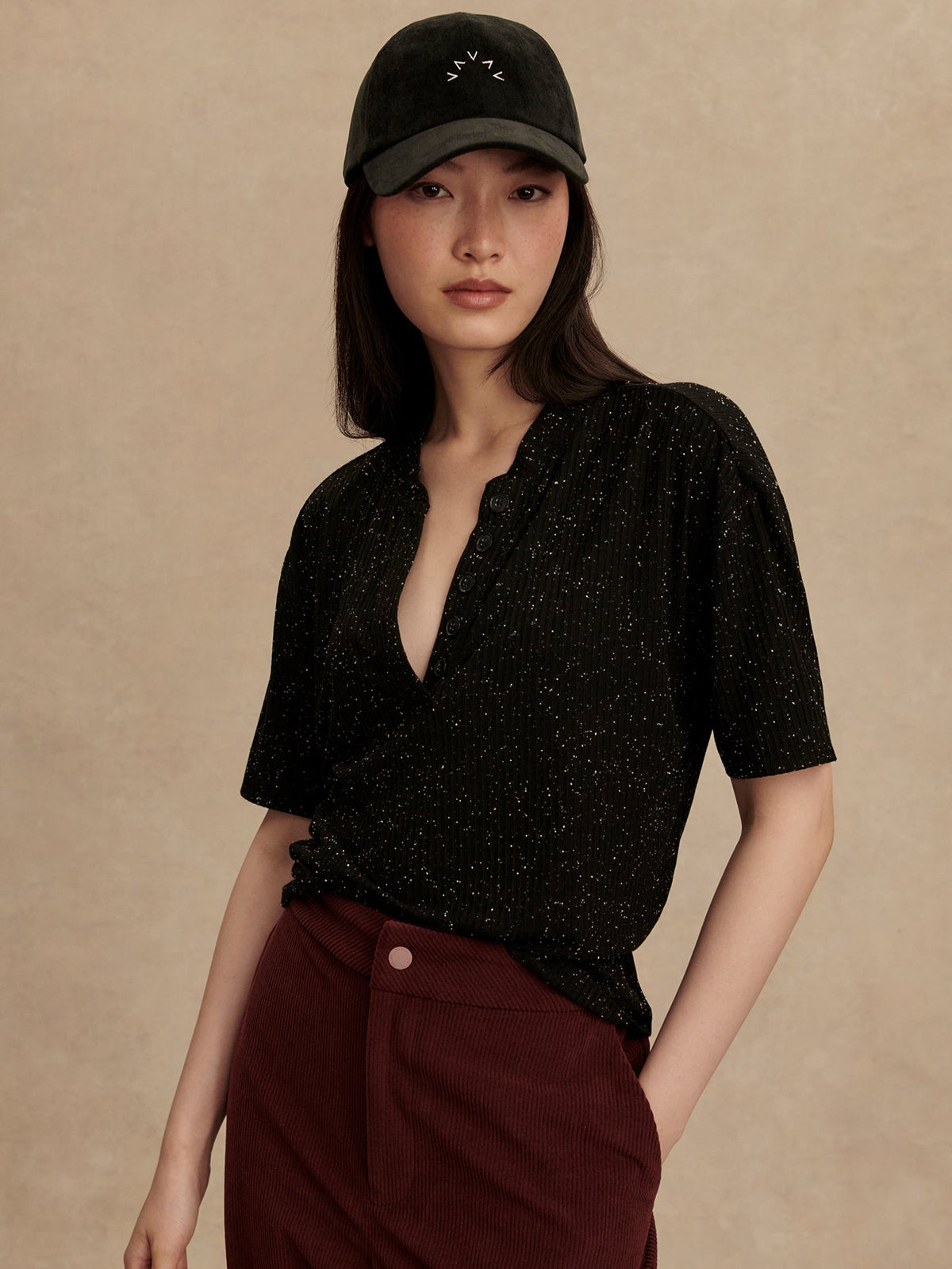 Odette Mock Placket Tee | Varley Popular