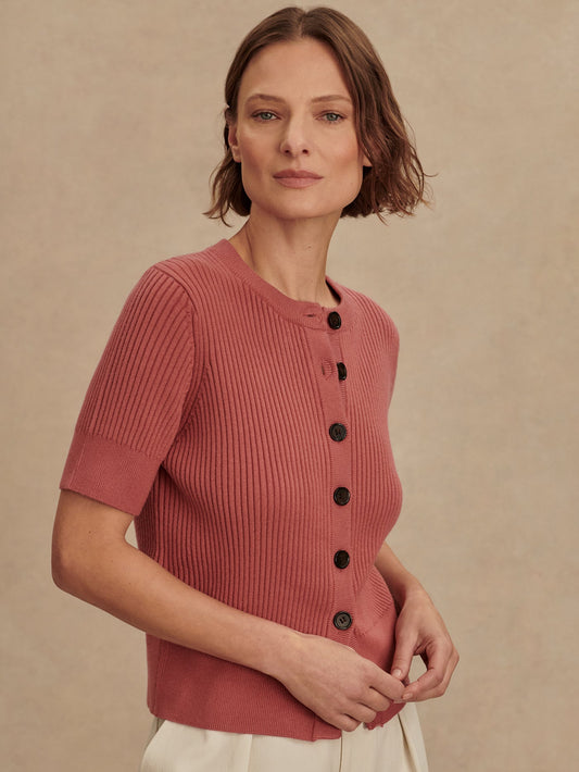 Micha Short Sleeve Cardigan | Varley Classic
