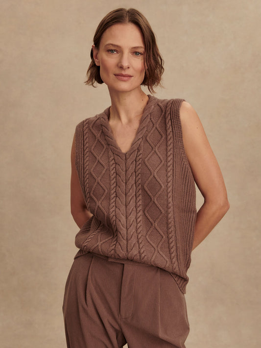 Kay Cable Knit Vest | Varley Smart Buy