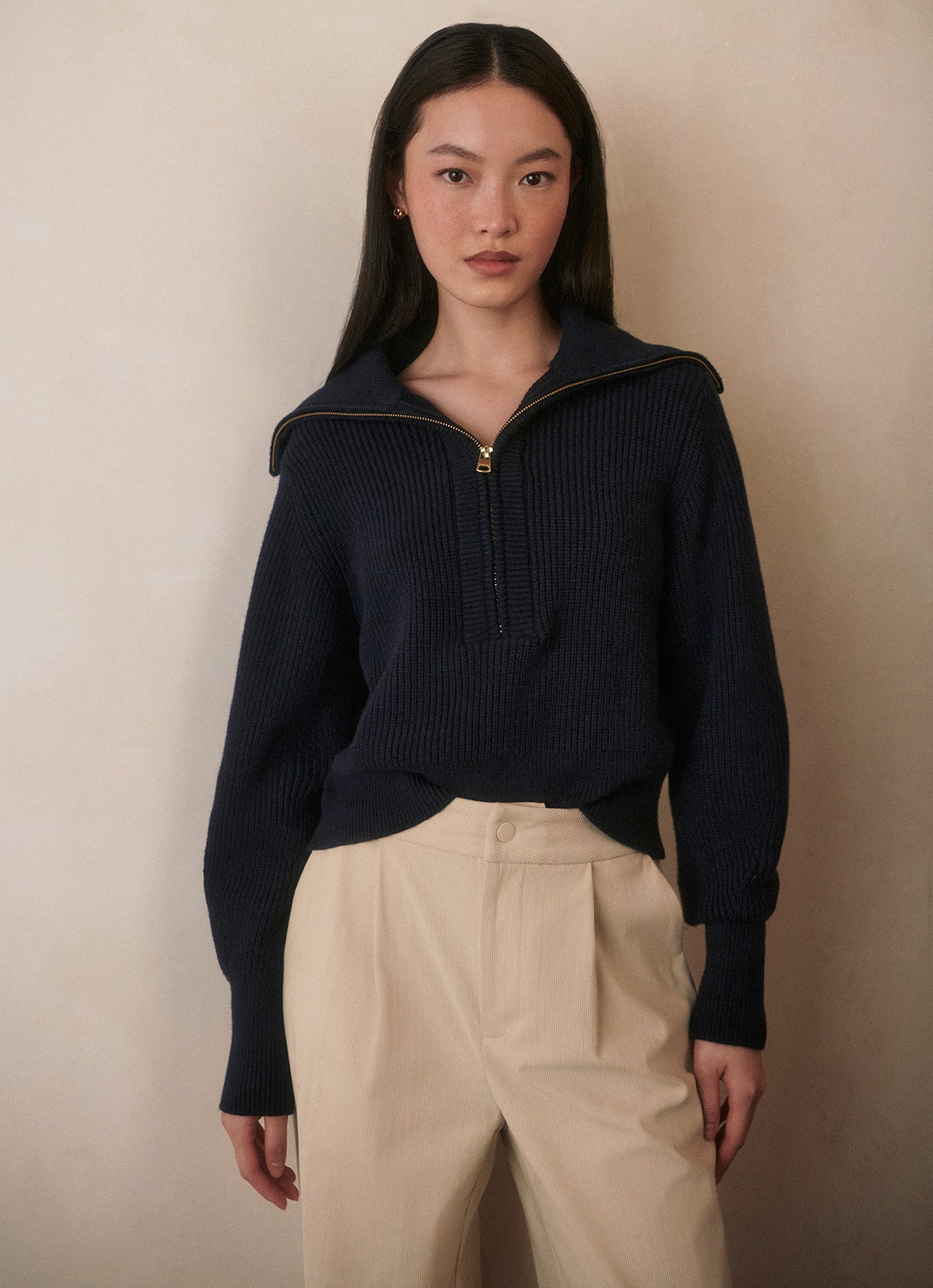 Maura Half Zip Rib Knit | Varley Deals