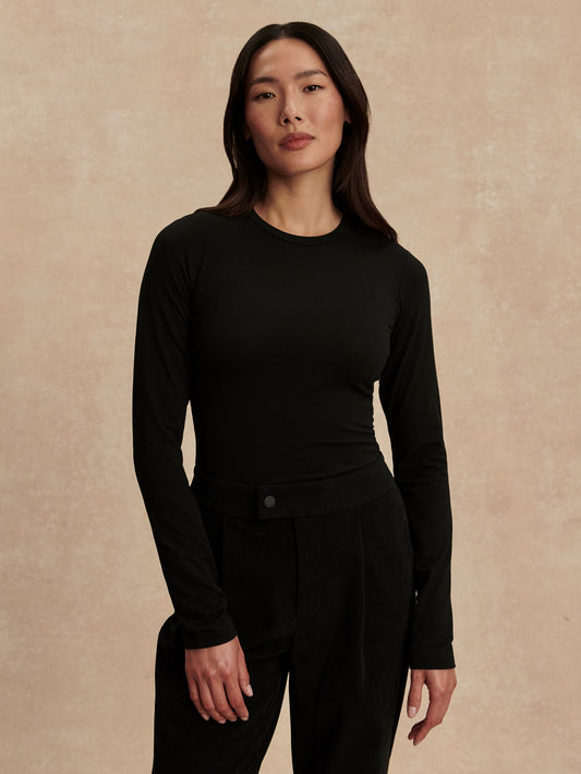 Edna Long Sleeve Fitted Tee | Varley Signature
