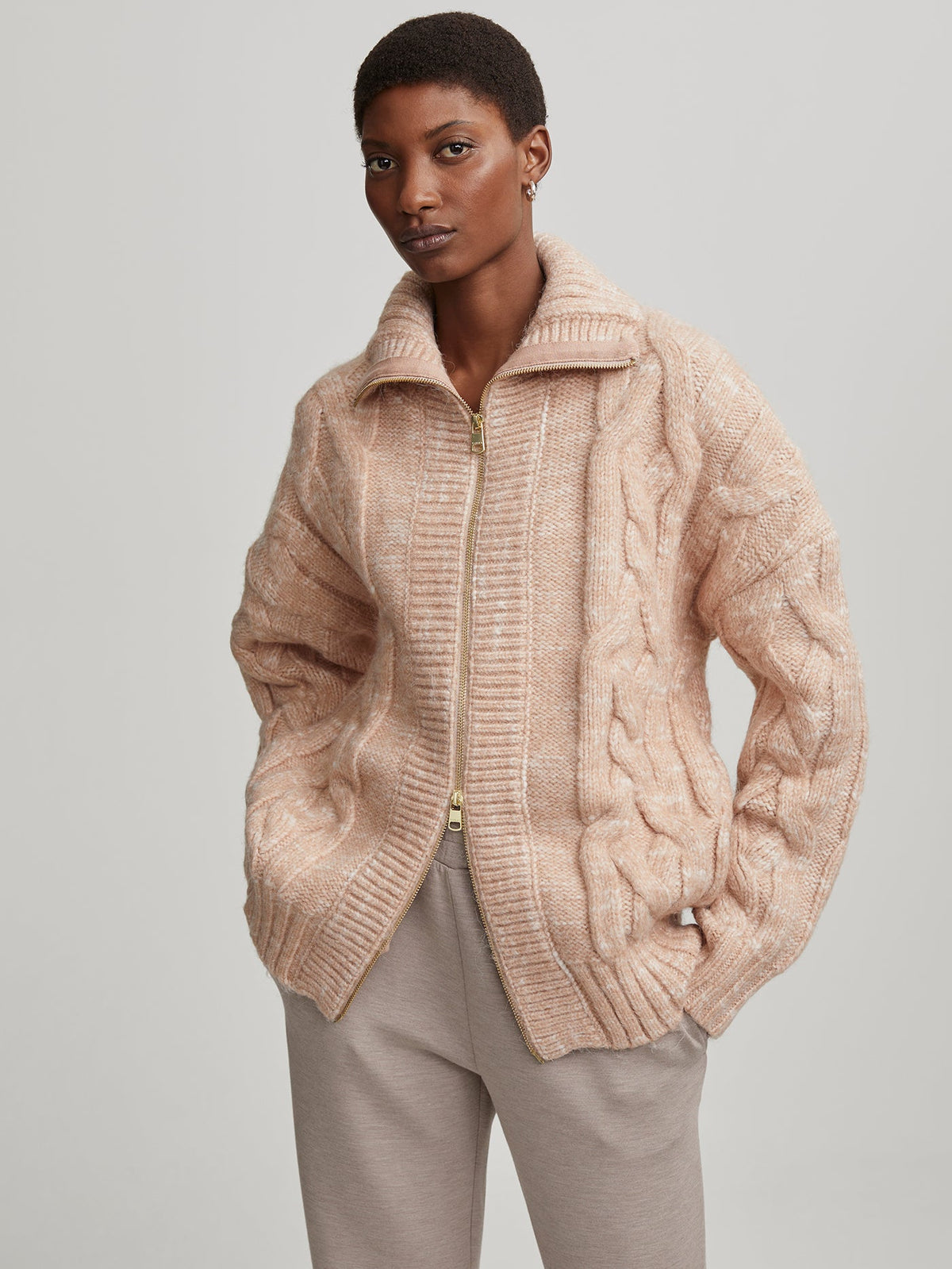 Aida Jumbo Cable Knit Jacket | VARLEY US | Varley Trending