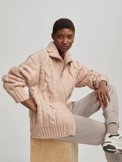 Aida Jumbo Cable Knit Jacket | VARLEY US | Varley Trending
