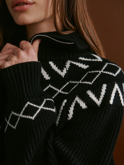 Sigrid Fairisle Half Zip Knit | Varley Customer Favorite