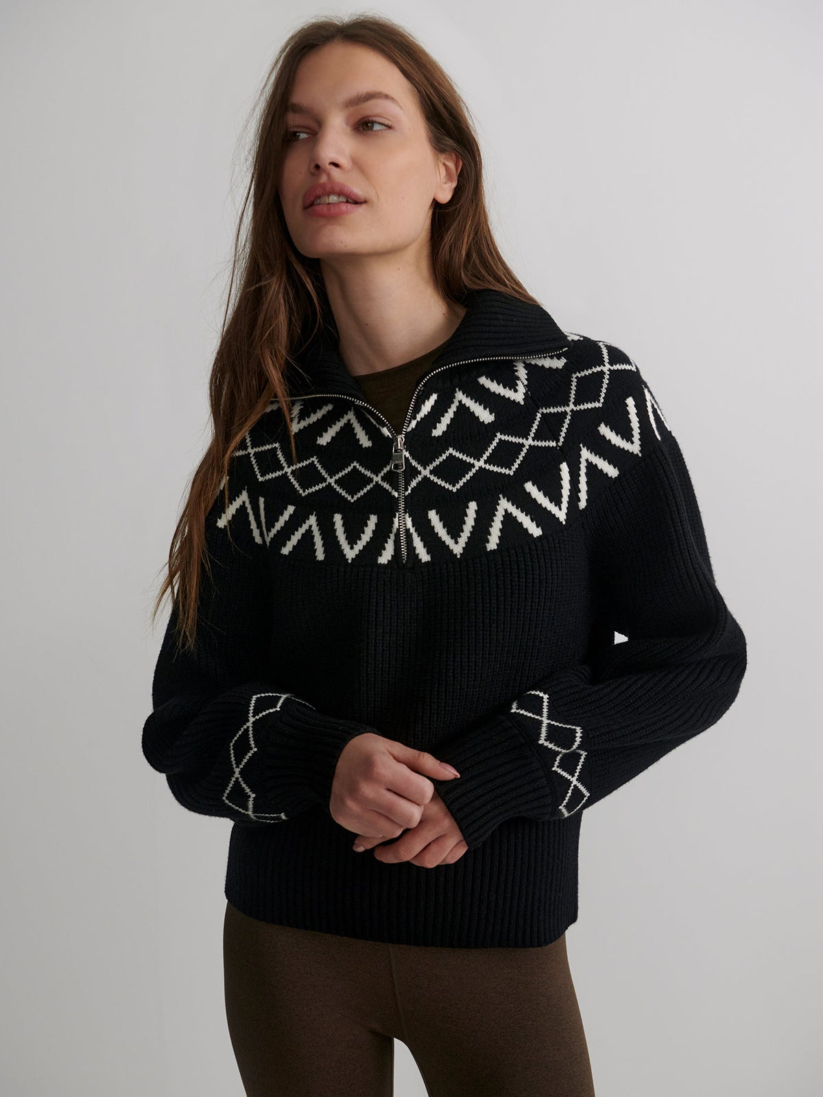 Sigrid Fairisle Half Zip Knit | Varley Customer Favorite