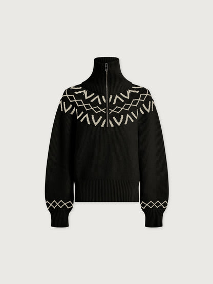 Sigrid Fairisle Half Zip Knit | Varley Customer Favorite