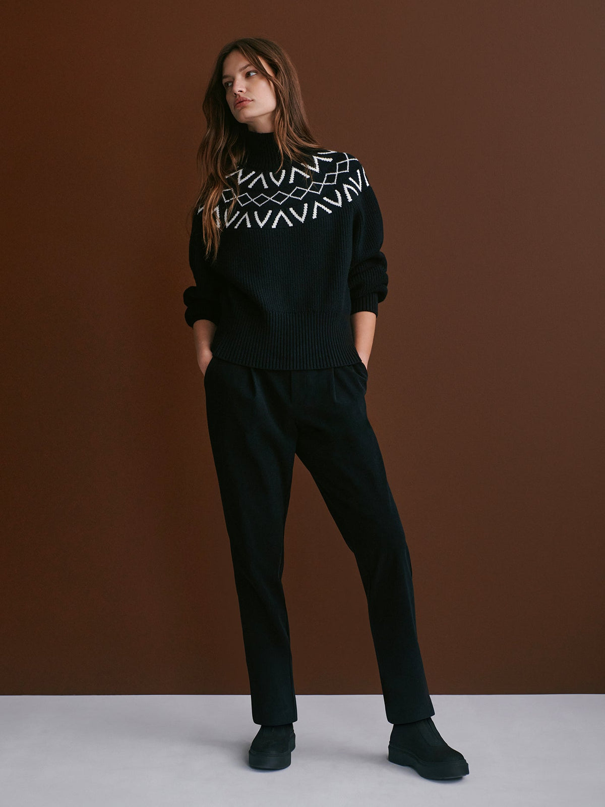Marcie Fairisle Yoke Knit | VARLEY US | Varley Recommended