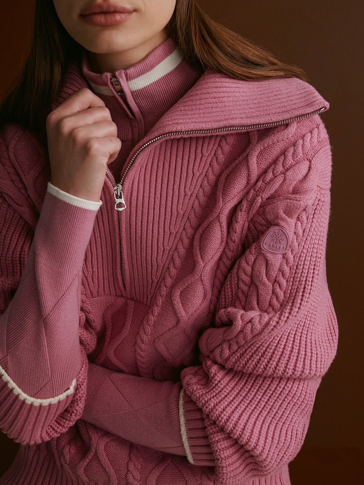 Didi Relaxed Cable Half Zip Knit | Varley Exclusive