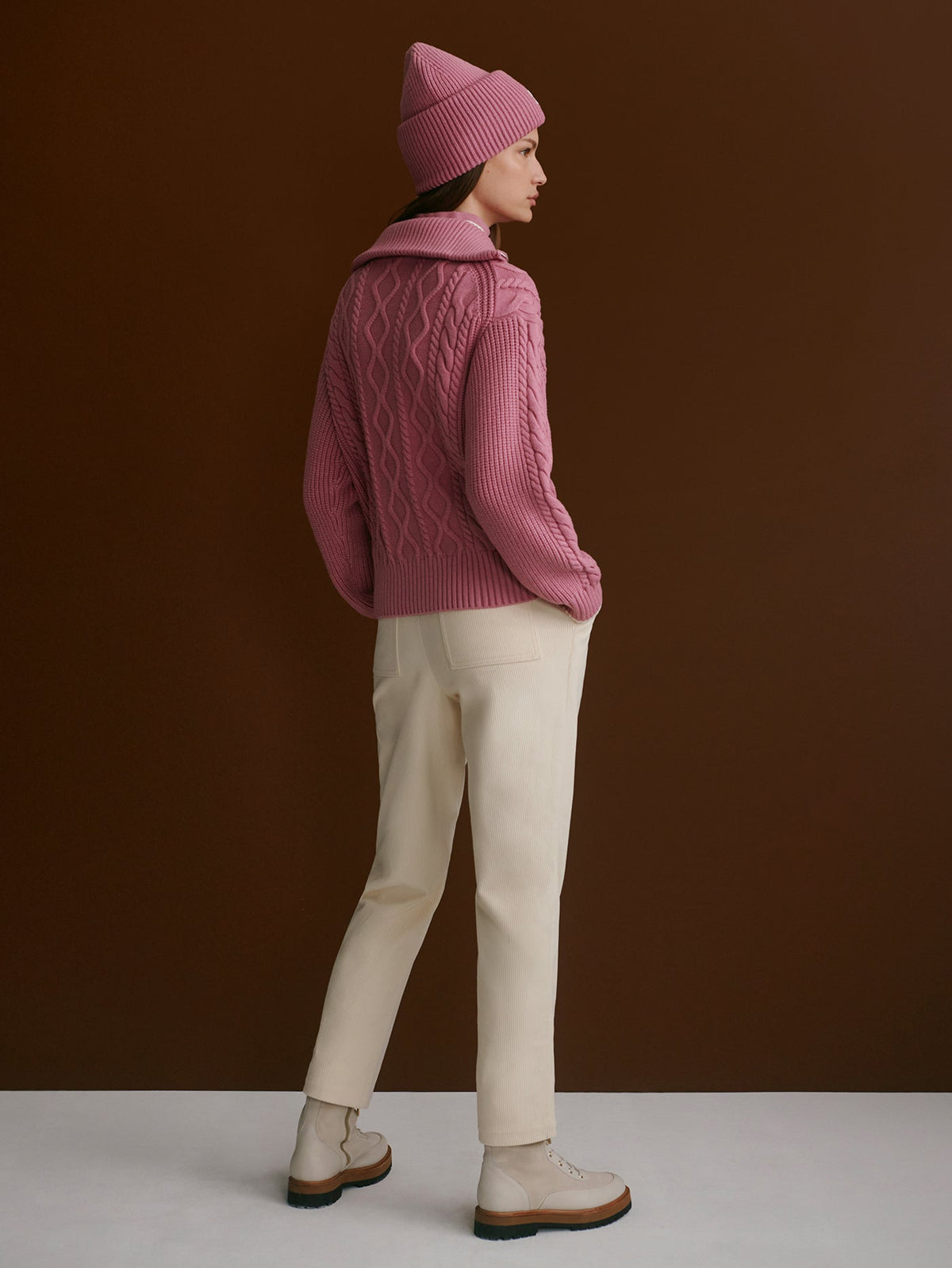 Didi Relaxed Cable Half Zip Knit | Varley Exclusive