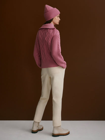 Didi Relaxed Cable Half Zip Knit | Varley Exclusive