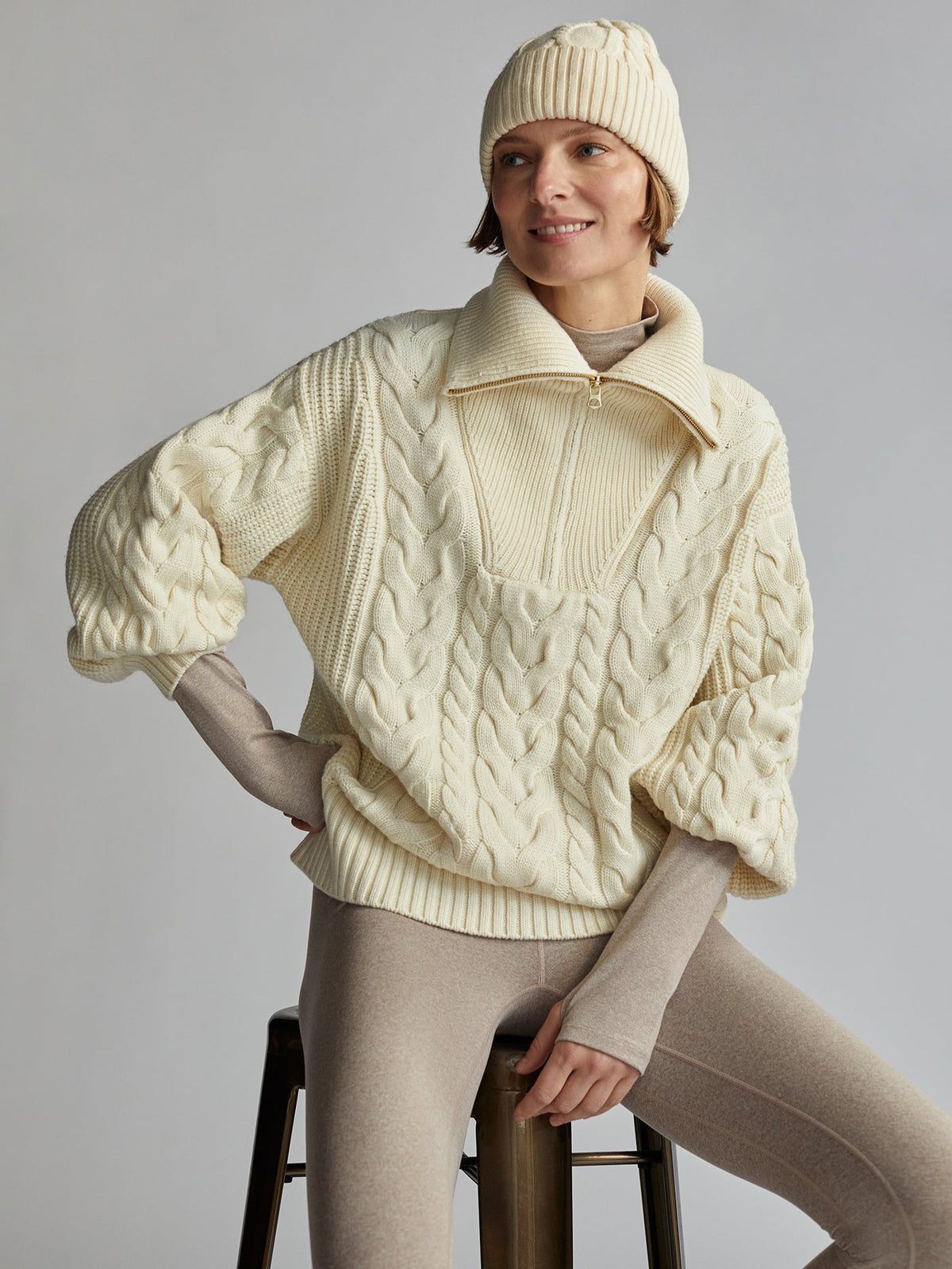 Daria Half Zip Cable Knit | VARLEY US | Varley New