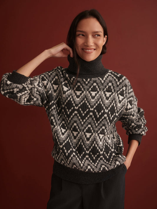 Ida Relaxed Fairisle Rollneck Knit | Varley Best Seller
