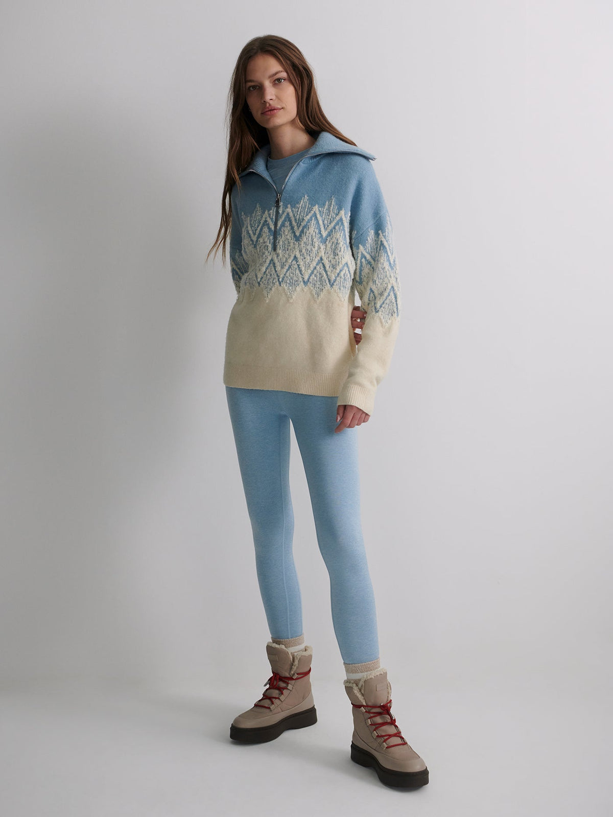 Hedda Fairisle Half Zip Knit | Varley New