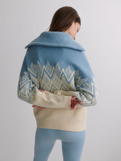 Hedda Fairisle Half Zip Knit | Varley New